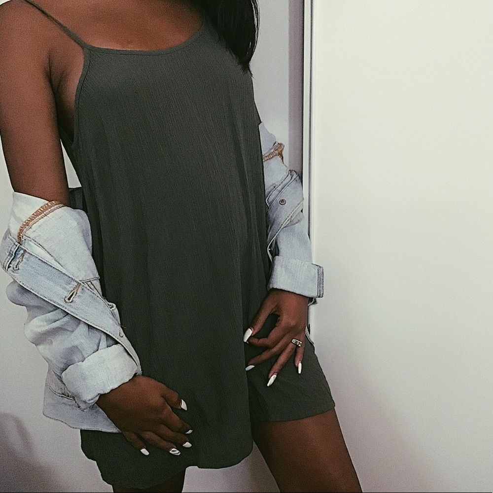 FOREVER 21 dark green dress 🍃